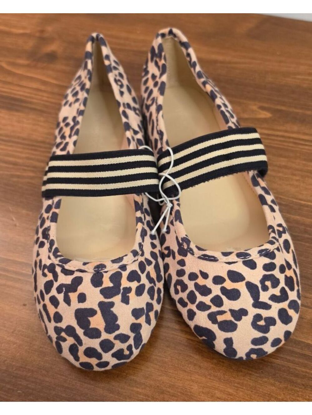 Nordstrom Girls Leopard Print Ballet Flats Mary Jane Shoes Sz 3M, 259